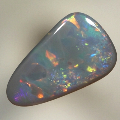 SOLID SEMI BLACK OPAL Bright sparkling red fire